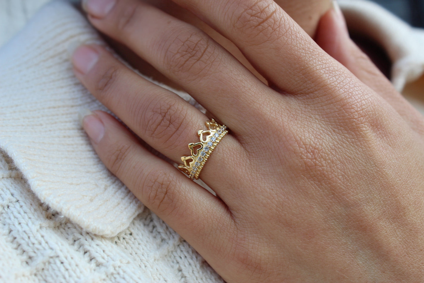 Anillo Corazones Frost