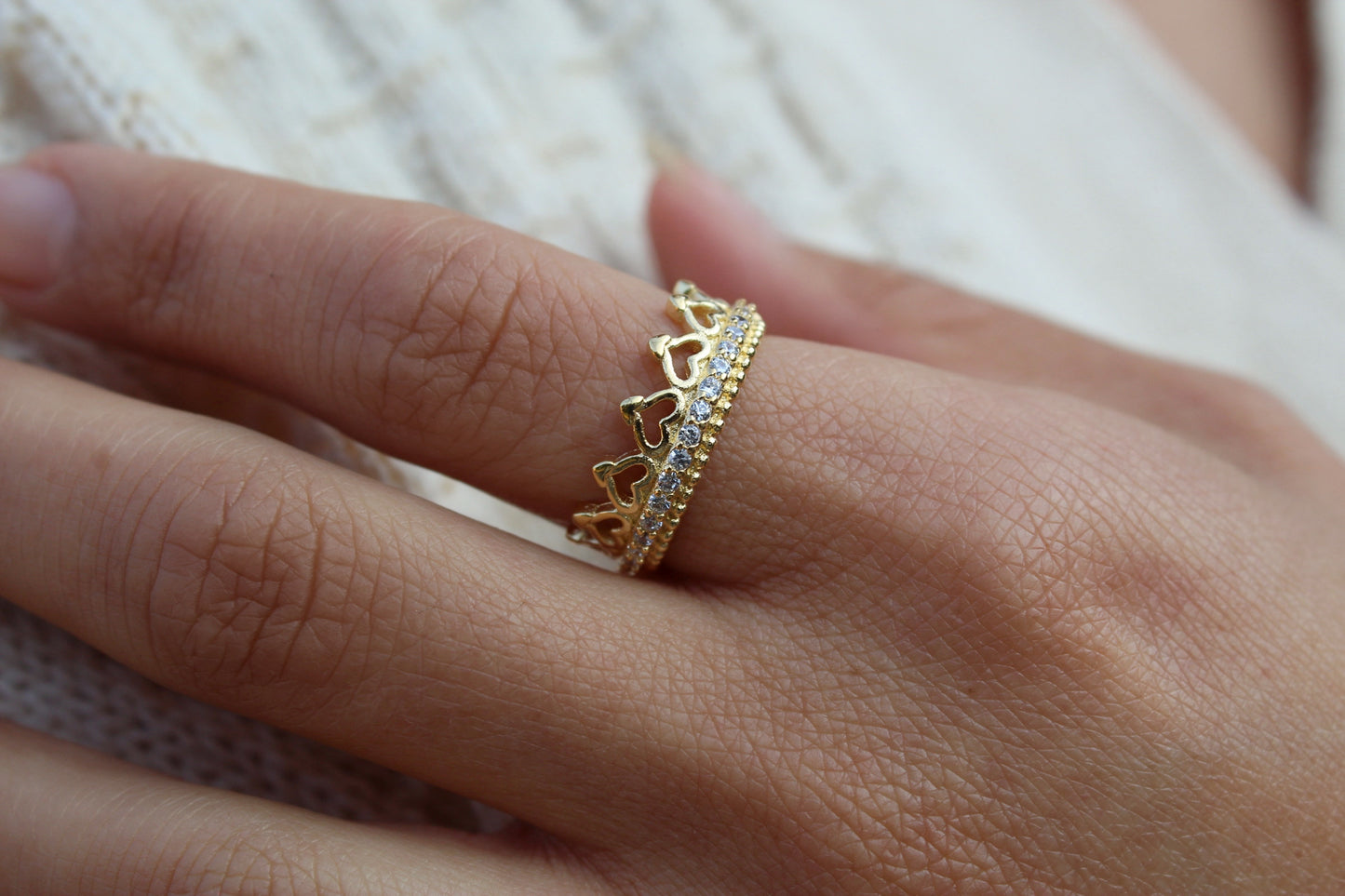 Anillo Corazones Frost