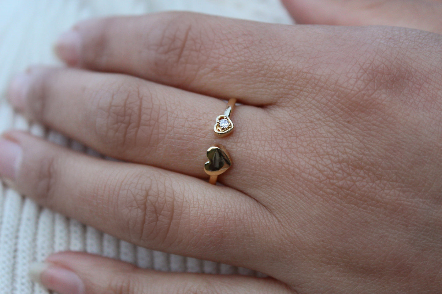 Anillo Dua Corazón circón