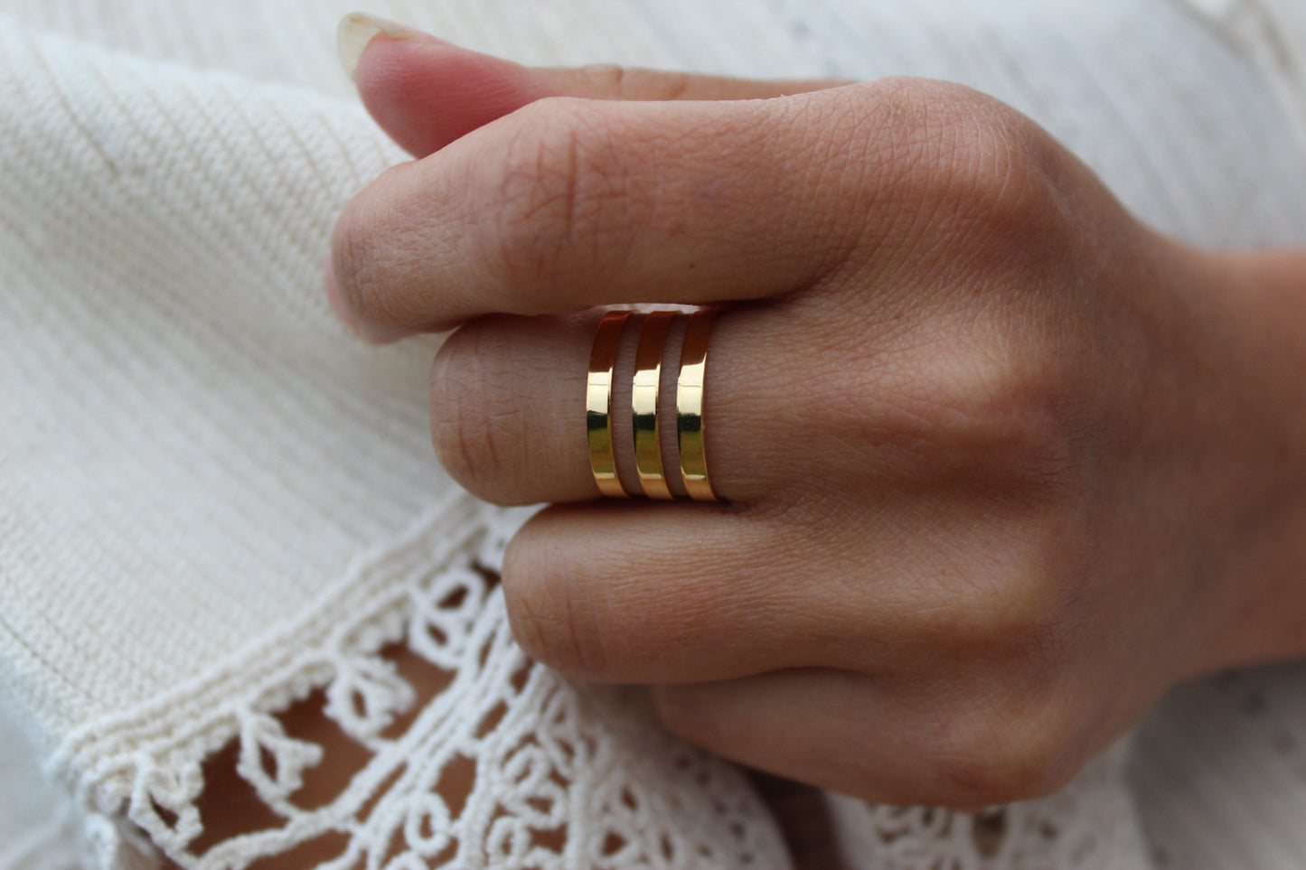 Anillo Tri Líneas