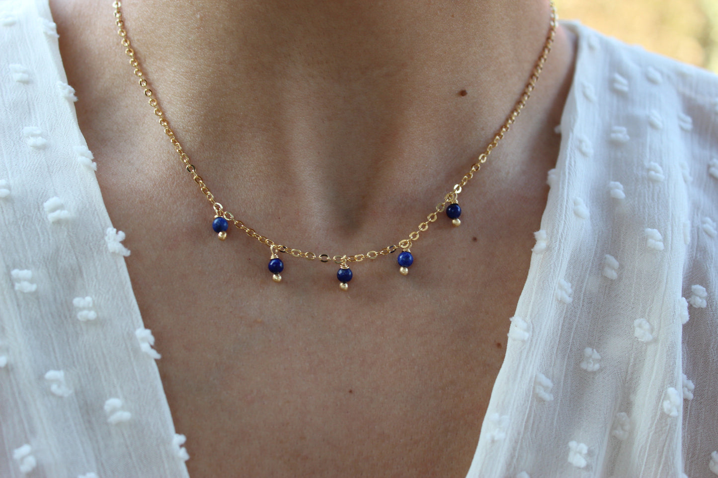 Collar Copelia Lapislázuli, esencia auténtica.