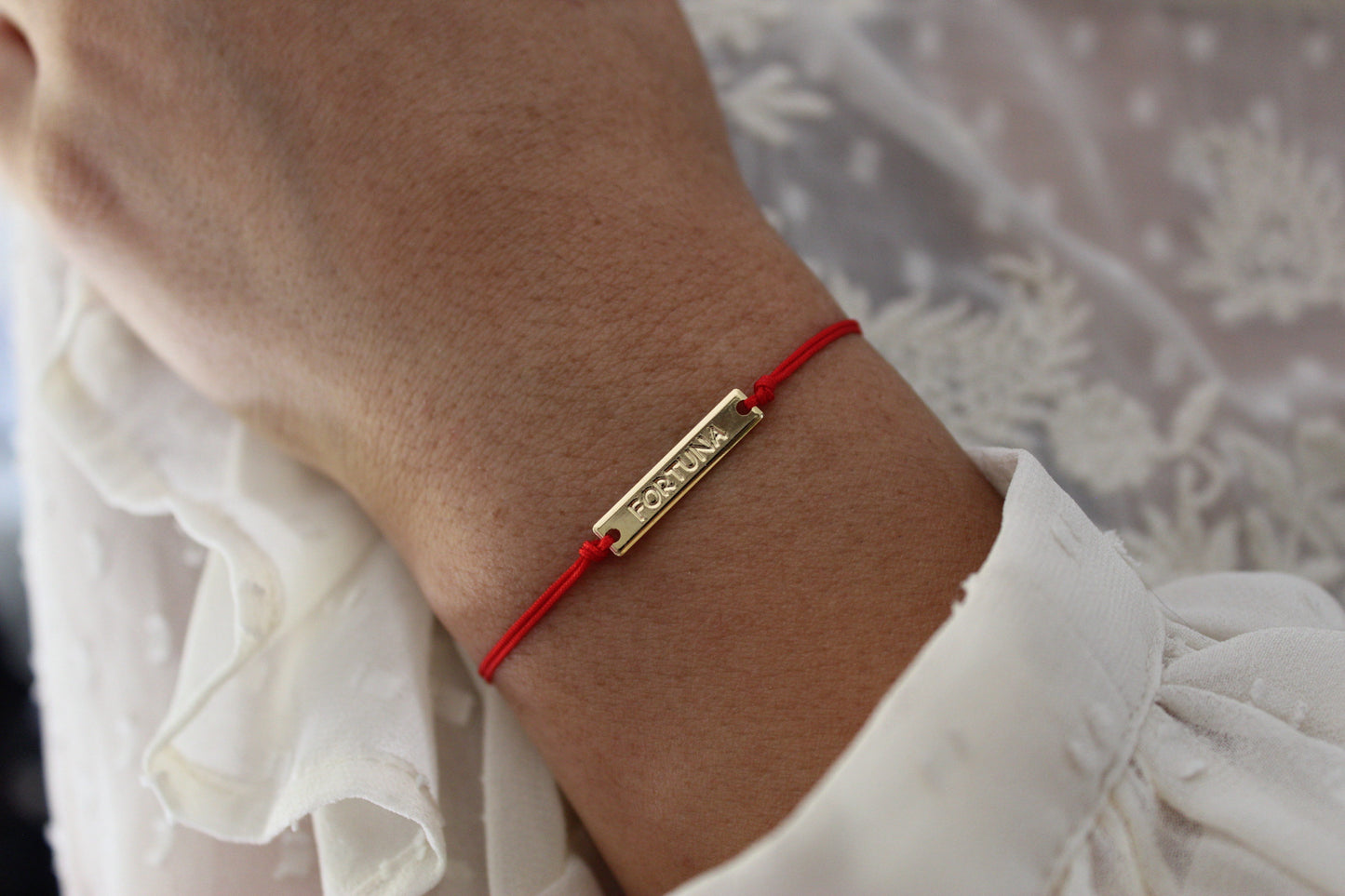 Pulsera Texto Fortuna, un recordatorio de que lo bueno puede llegar