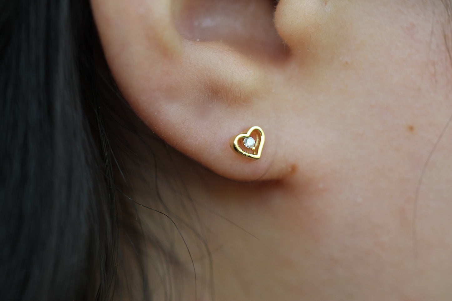 Aros Corazón circón
