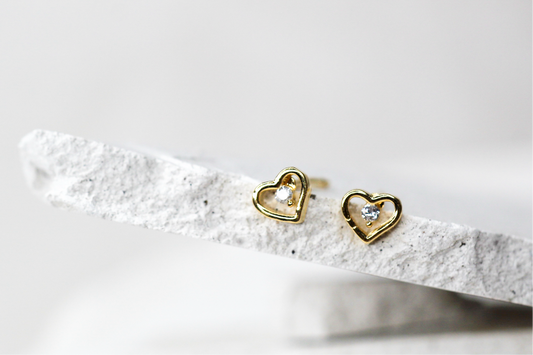 Aros Corazón circón