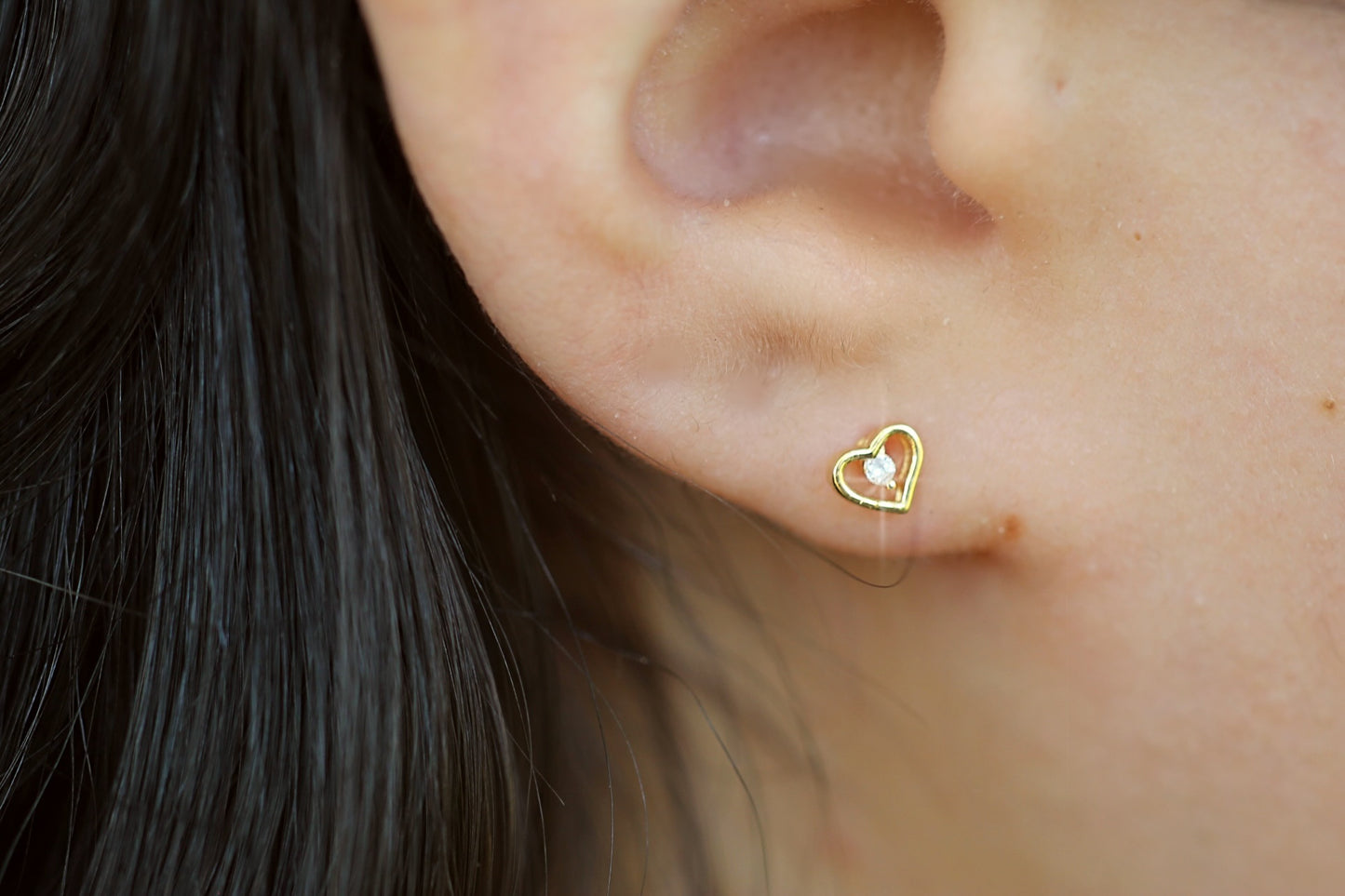 Aros Corazón circón