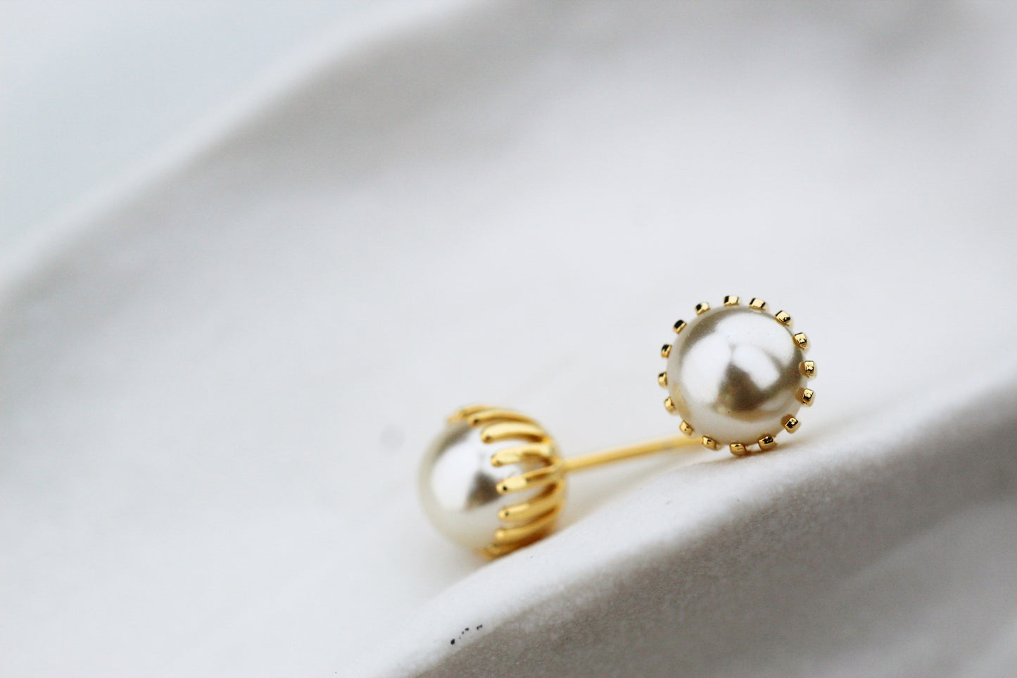 Aros Perla Capullo 9 mm, elegancia que florece