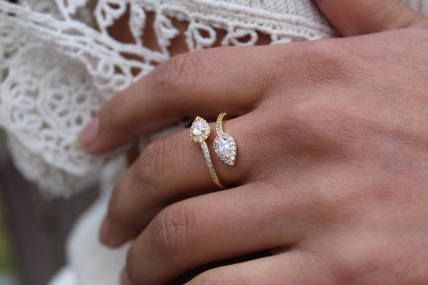 Anillo Dua Drops f. Luz