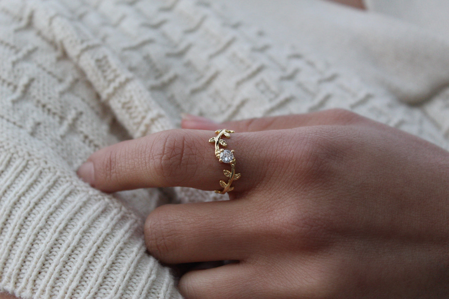 Anillo Hoja Curva Luz