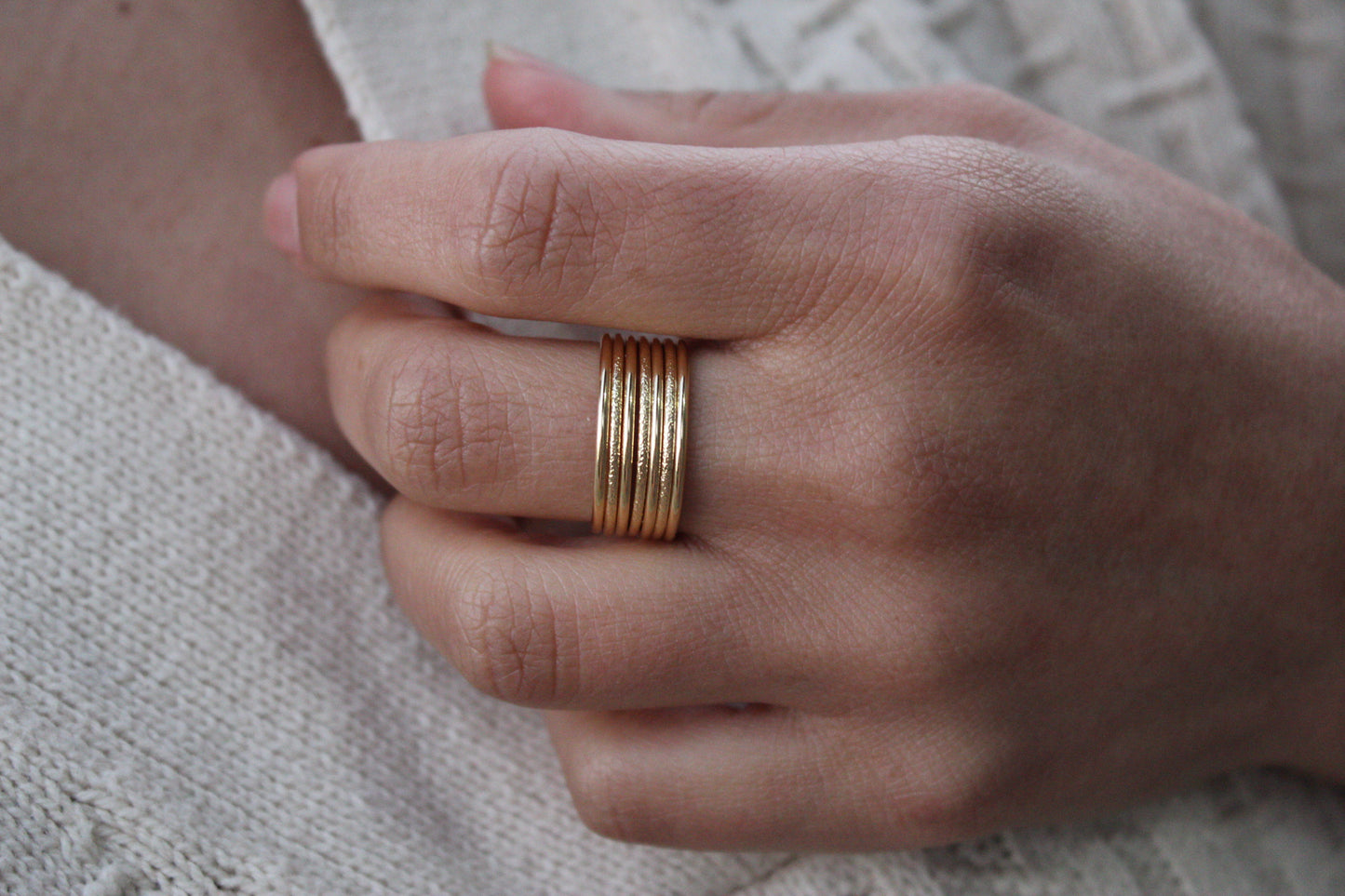 Anillo Líneas ancho