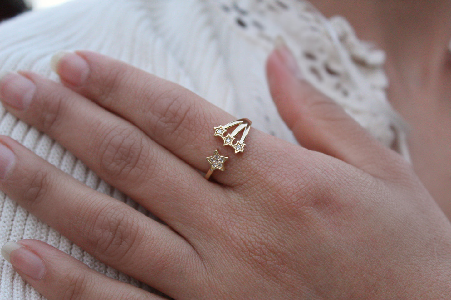 Anillo Tri Stella Frost