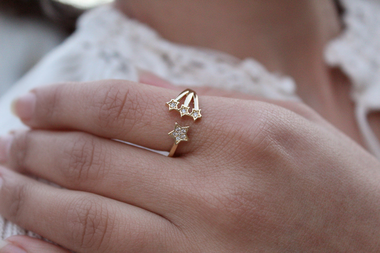 Anillo Tri Stella Frost