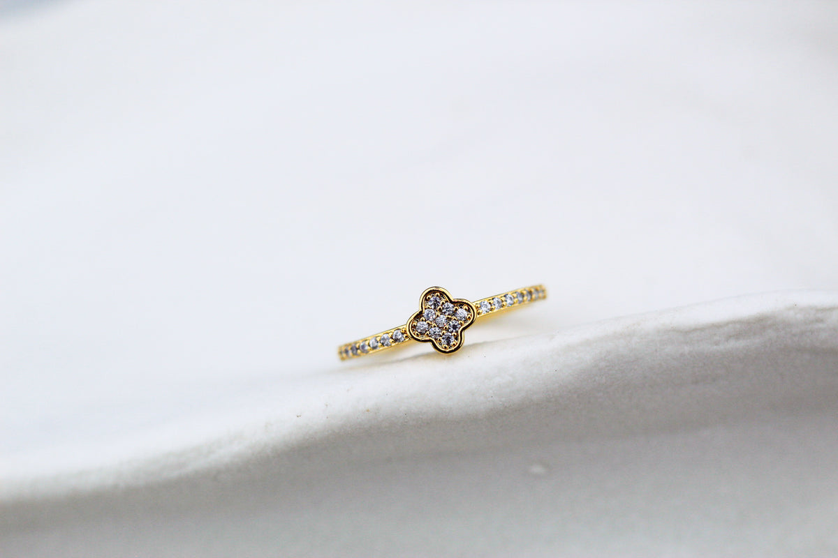 Anillo Carti Flor Frost, delicadeza moderna con brillo sutil