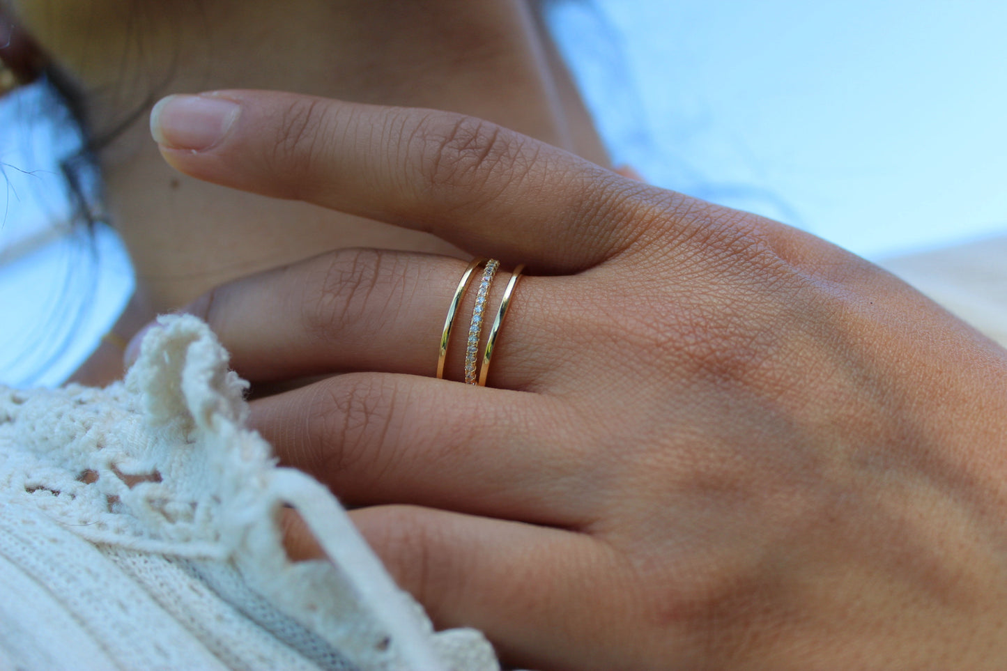 Anillo Dua Línea Frost, elegancia que te envuelve desde el primer instante