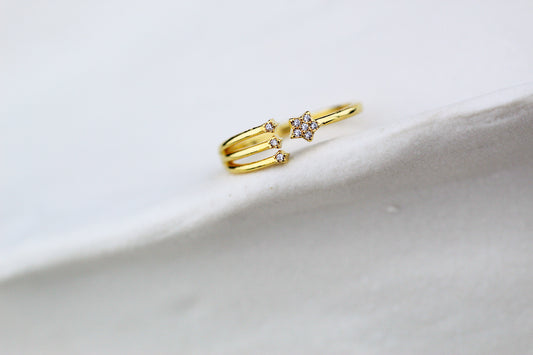 Anillo Tri Flor, delicadeza moderna que se adapta a ti