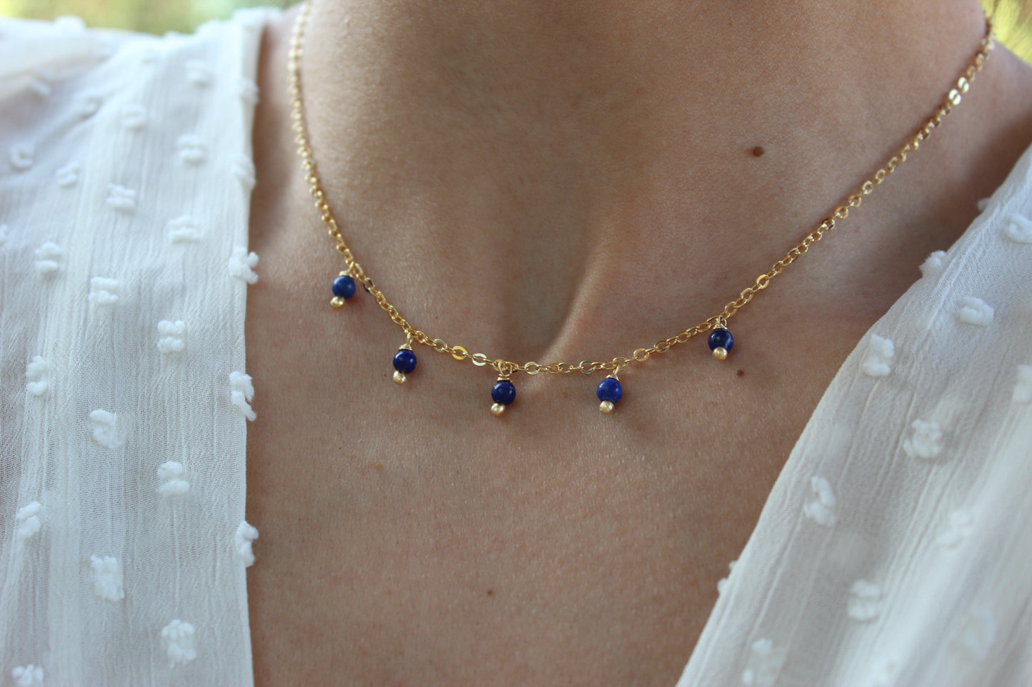 Collar Copelia Lapislázuli, esencia auténtica.