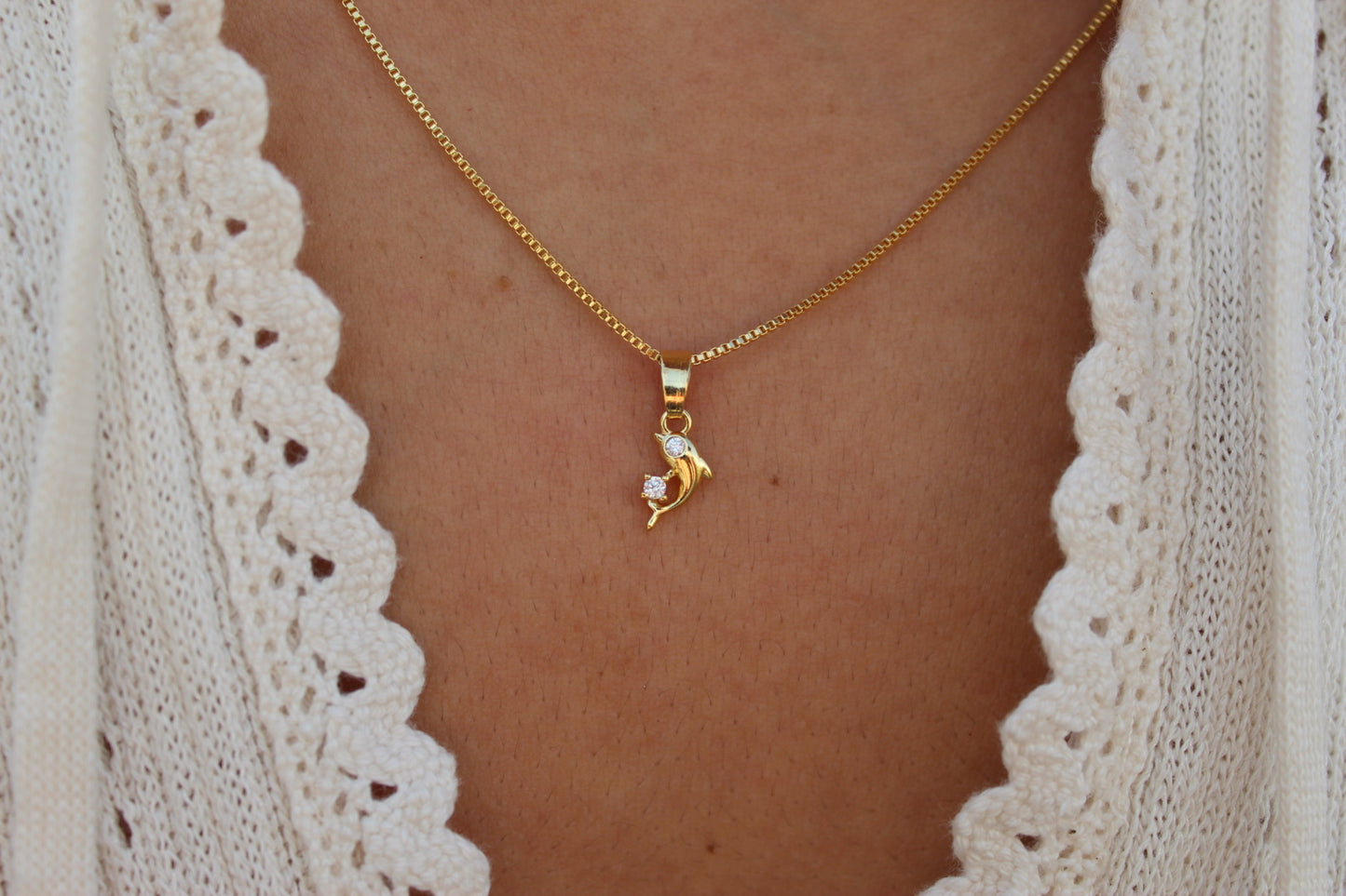 Collar Delfín circón