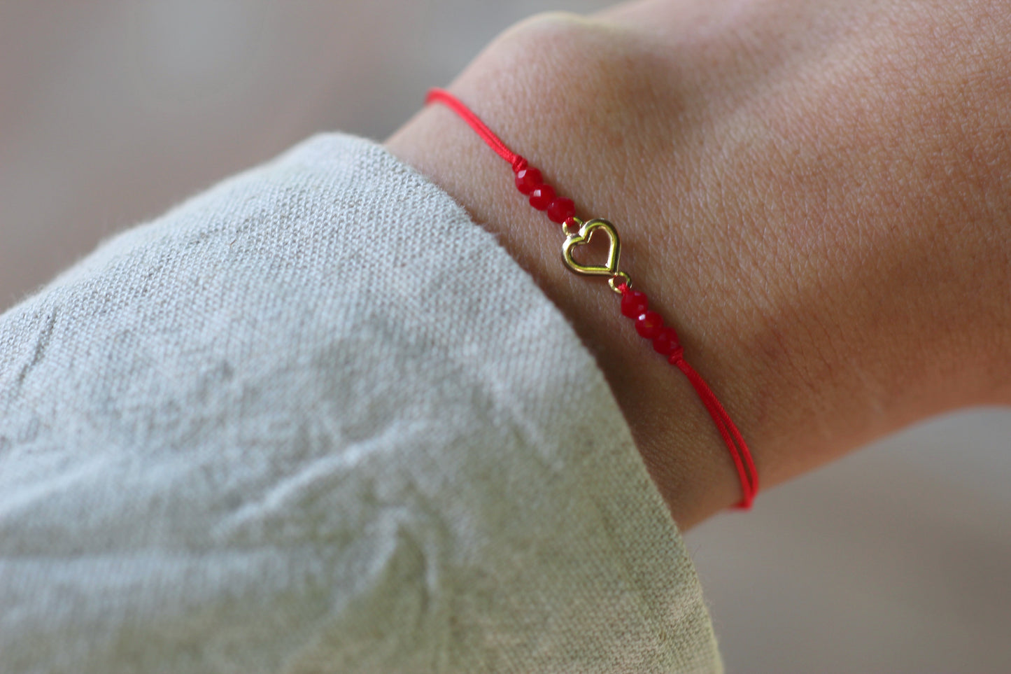 Pulsera BB corazón cali rojo