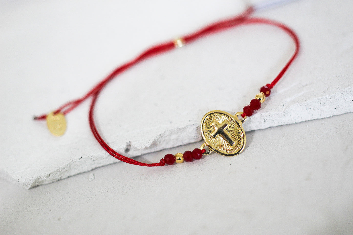 Pulsera Cruz cristal