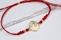 Pulsera San Benito oval rojo 1
