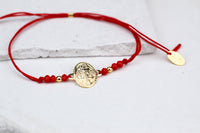 Pulsera San Benito oval rojo 5