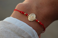 Pulsera San Benito oval rojo 4