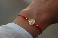 Pulsera San Benito oval rojo 2