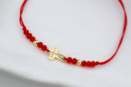 Pulsera Cruz Cali Tex Cristal, fe que acompaña cada día