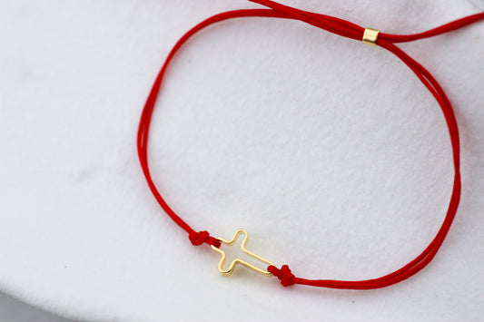 Pulsera Cruz Cali Vol Rojo, fe que se siente cercana