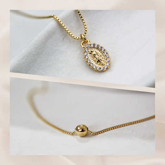 Collar Bolita IN + Collar BB Virgen Frost