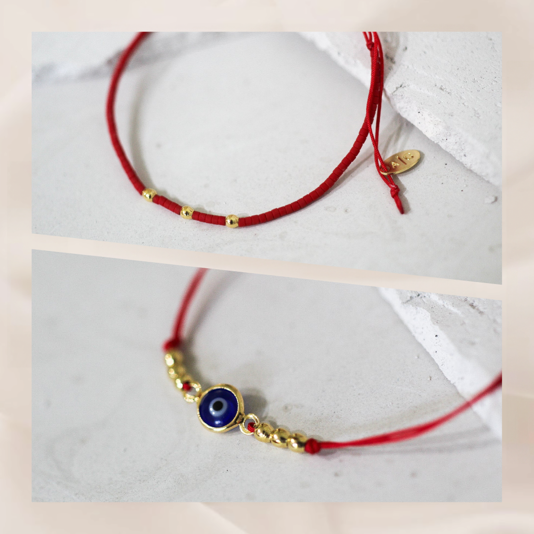 Pulsera Dubai Ojo Turco + Pulsera Dubai Miyu