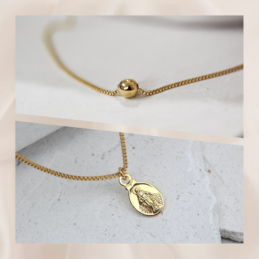 Collar Bolita IN + Collar BB Virgen