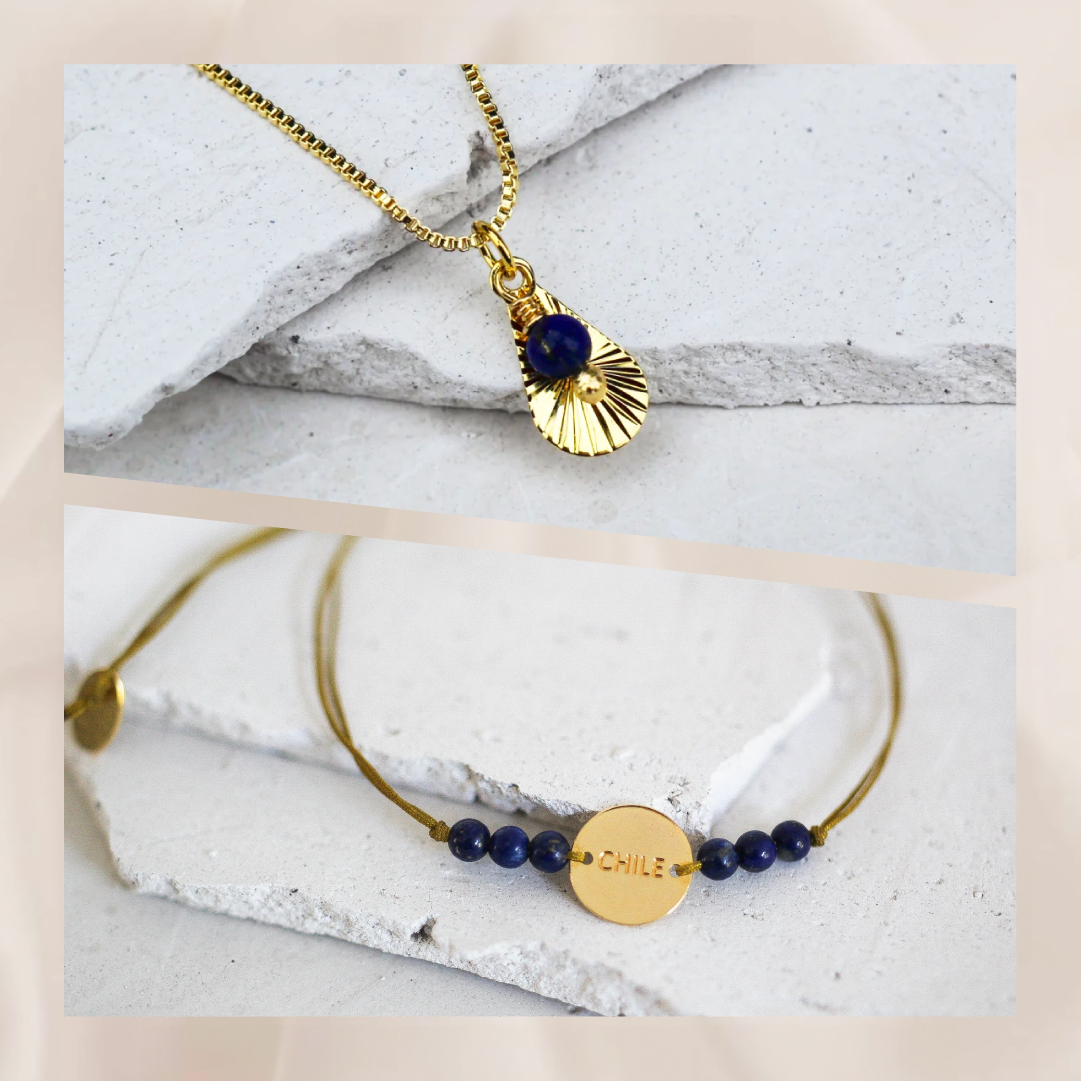 Collar Lapislázuli + Pulsera Chile Lapislázuli